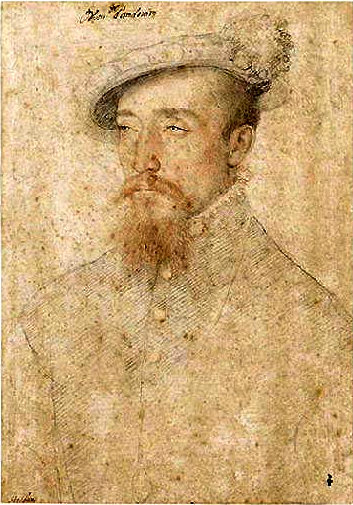 Paul d'Andouins - Portrait par Franois Clouet en 1555
